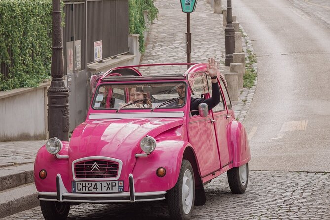 1h30 Private Guided Tour in a Pink Citroën 2CV - Stop 4: Eiffel Tower photo stop without the ticket pressure