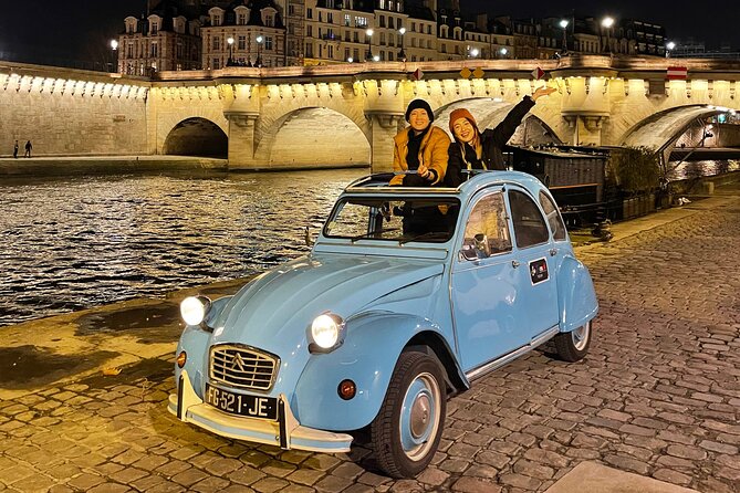 2-hour Private Night Ride in a Citroën 2CV in Paris - Louvre views without the museum-day hassle