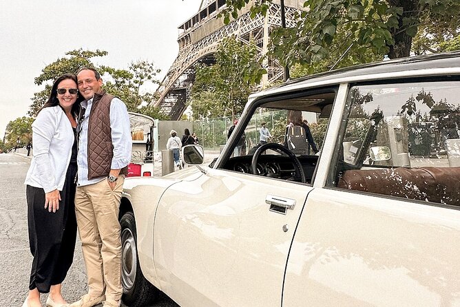 All of Paris Tour in a Vintage Open-Top French Car Citroen DS - The itinerary in motion: Champs-Élysées to the Arc de Triomphe roundabout