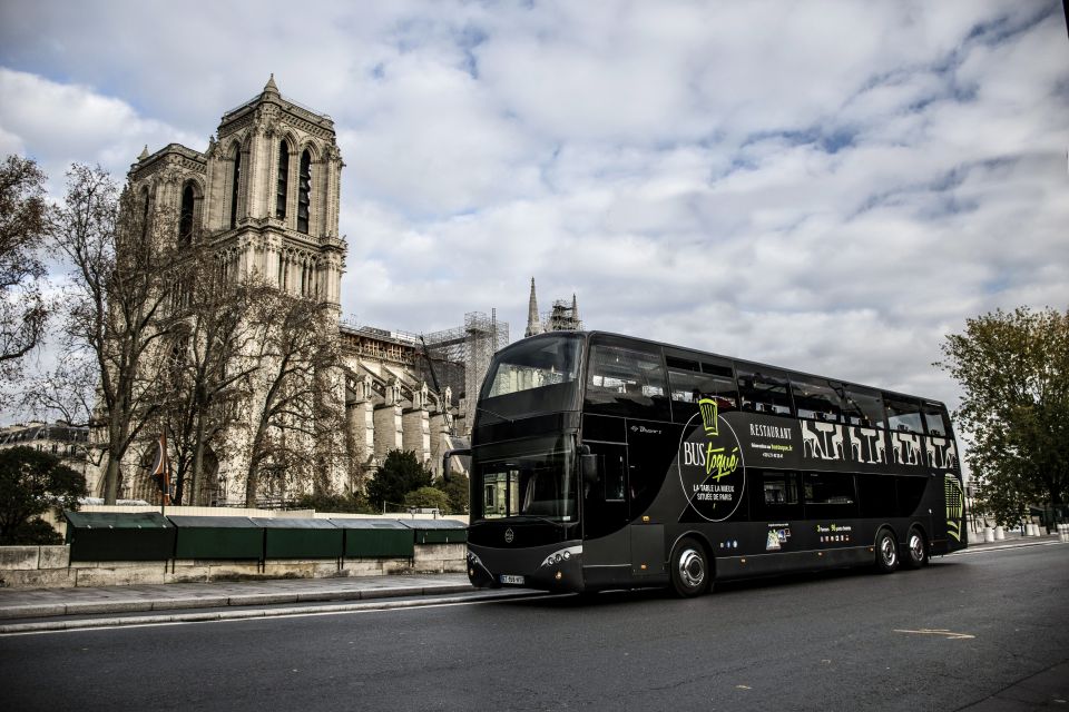 Champs Elysées Bus Toqué Lunch w/ a Glass of Champagne - A Chic Double-Decker Bus That Feels Like a Paris Upgrade