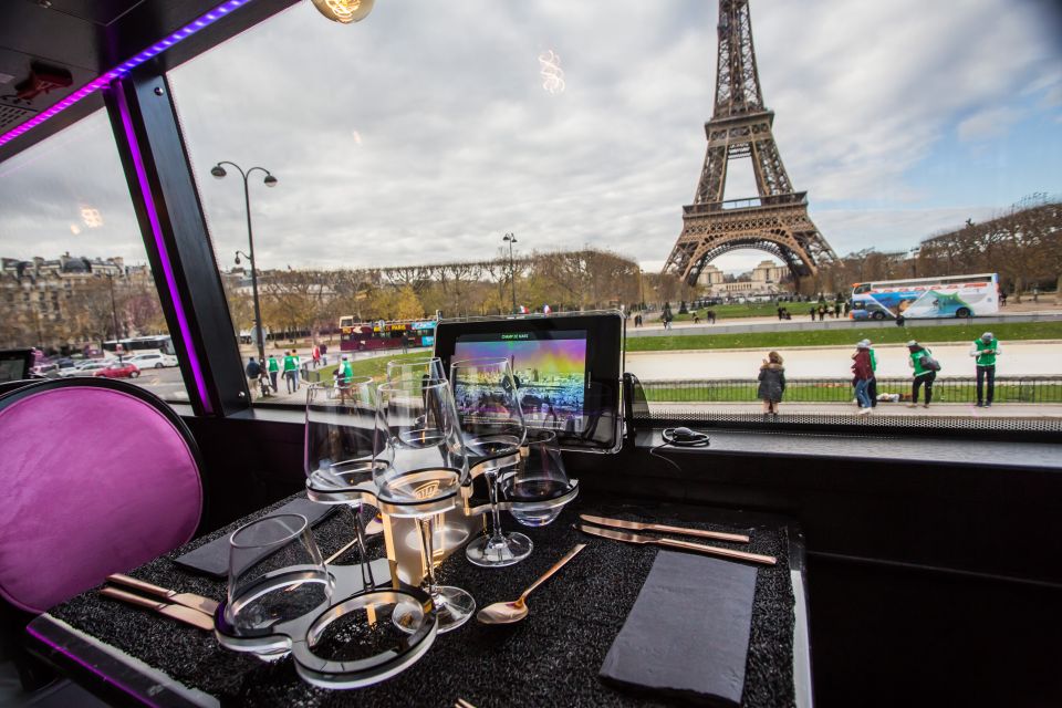 Champs Elysées Bus Toqué Lunch w/ a Glass of Champagne - Your 4-Course Lunch on the Move (With Champagne Included)