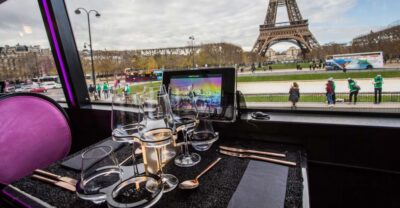 Champs Elysées Bus Toqué Lunch w/ a Glass of Champagne - The 96-Point Audio/Video Guide: How You Get Real Meaning Fast