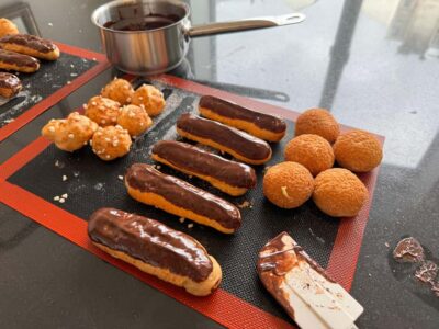 Eclair Baking Class with A Pastry Chef - Getting Set Up at a Grey-Grounded Parisian Apartment Kitchen