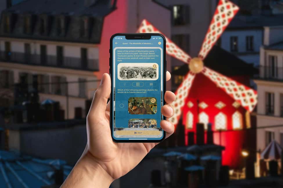 Montmartre Walking Tour with Smartphone App - How the Leplace World app guides each step