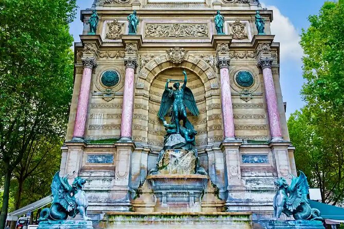 Notre Dame Mystery and Latin Quarter Walking Tour - Fontaine Saint-Michel: Napoleon III’s fear and why it shaped the fountain