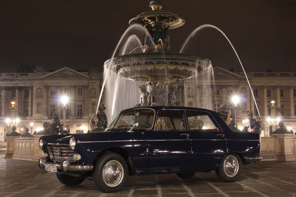 Paris: 1.5-Hour Vintage Car Night Tour - Place des Vosges and macaroon tasting: the perfect pause point