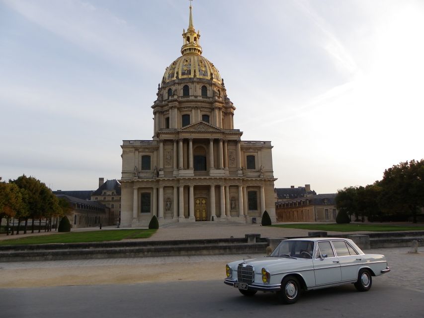 Paris: 2.5-Hour Guided Vintage Car Tour and Wine Tasting - Small group benefits: faster, quieter, easier questions