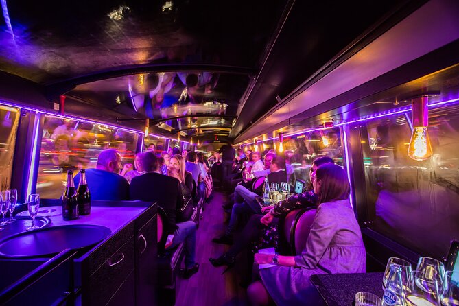 Paris 5-Course Dinner Bus Toque with Champagne from Opéra - The upstairs dining room: how the bus turns into a viewpoint