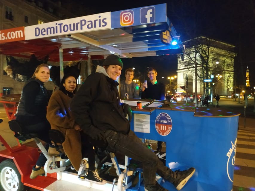 Paris: Beer Bike Bar With Drinks Included - How the timing feels in real life