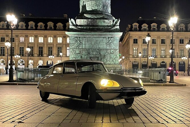 Paris by Night Tour in a Vintage Open-Top French Car Citroën DS - Arc de Triomphe, Les Invalides, and Champs-Élysées in one smooth sweep