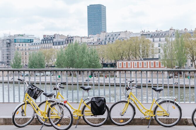 Paris day Bike Rental - What You Get on the Bike: Helmet, Lock, Basket, and a Phone Mount