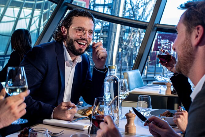 Paris Earliest Lunch at Eiffel Tower Madame Brasserie Restaurant - Panoramic Paris from above: how to use the Eiffel Tower time