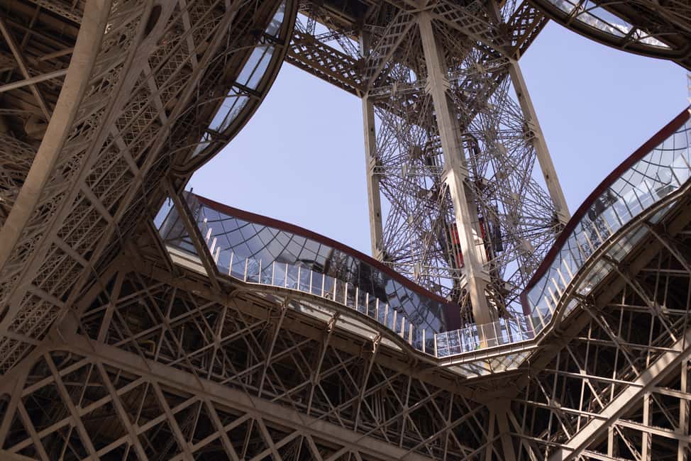 Paris: Early Dinner at Madame Brasserie in the Eiffel Tower - Getting Up Fast: the 6:00 PM lift-ticket pickup and entry flow