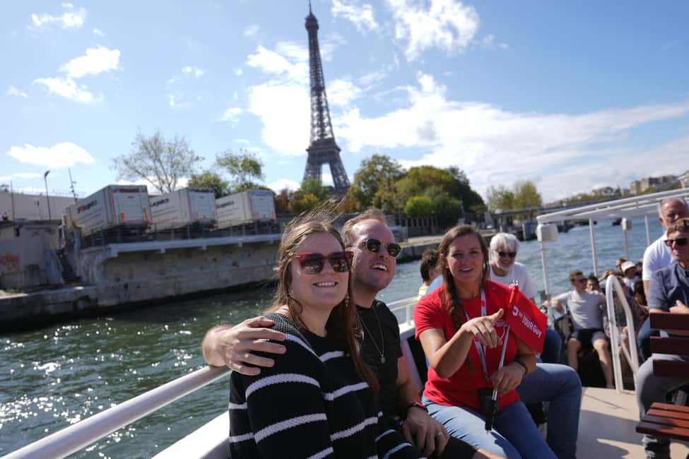 Paris: Eiffel Tower Tour & River Cruise with Summit Option - The Seine cruise at night: champagne in hand, landmarks on both banks