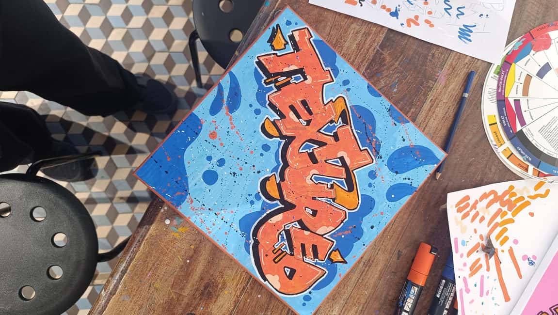 Paris: Graffiti on Canvas Workshop at an Art Studio - From your model to your final canvas design