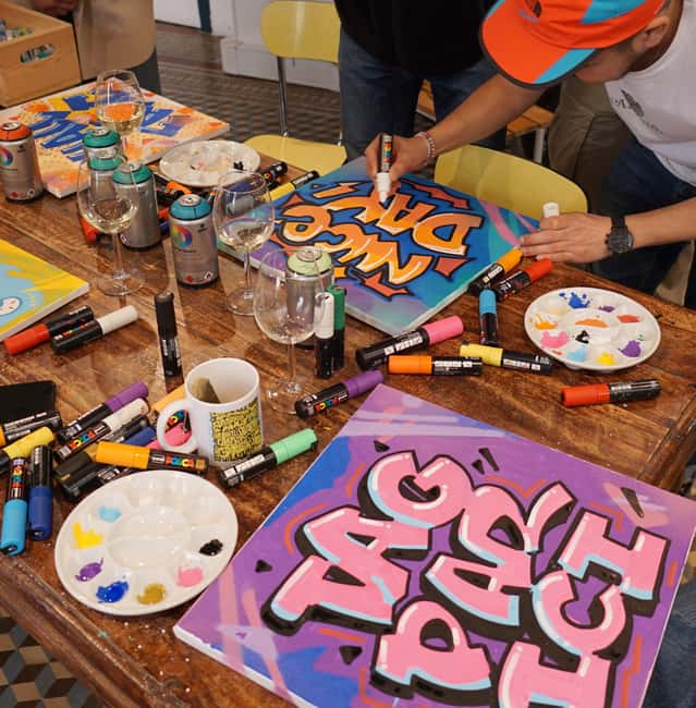 Paris: Graffiti on Canvas Workshop at an Art Studio - Price in real terms: is $70 good value?