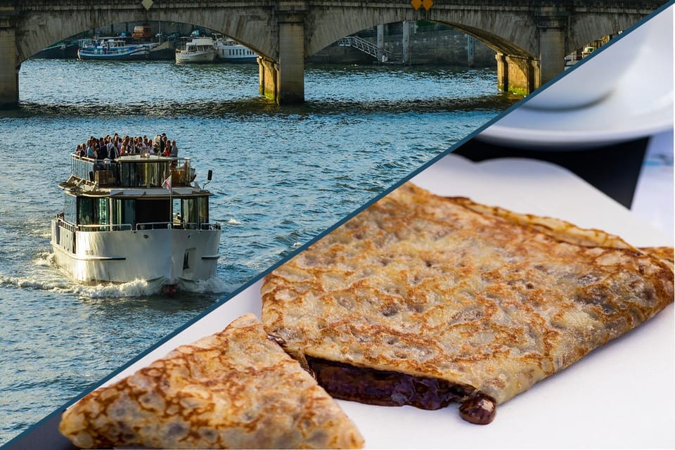 Paris: Live Guided Cruise with Crepe and Soft Drink - Your crêpe and soft drink: included, easy, and timed to the ride