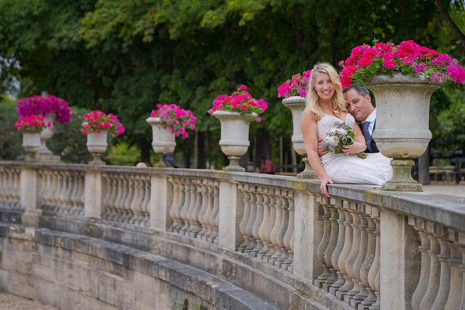 Paris Luxembourg Garden Wedding Vows Renewal Ceremony with Photo Shoot - What to Wear and Bring: Formal Attire, Flats Backup, No Hair/Makeup