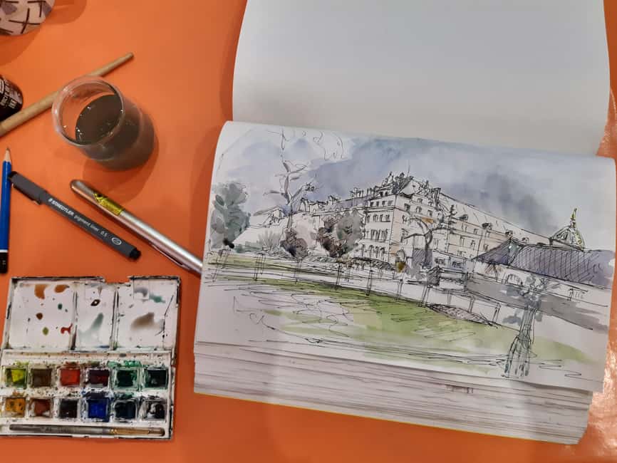 Paris: Plein Air Sketching Course, Drawing & Watercolor - The Class Flow: From First Lines to Better Proportion