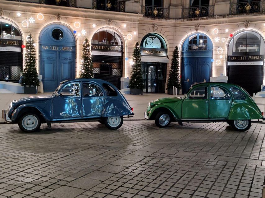 Paris: Private Christmas Lights Tour by Citroën 2CV - The rhythm of the night: two drives plus a Champs de Mars photo stop
