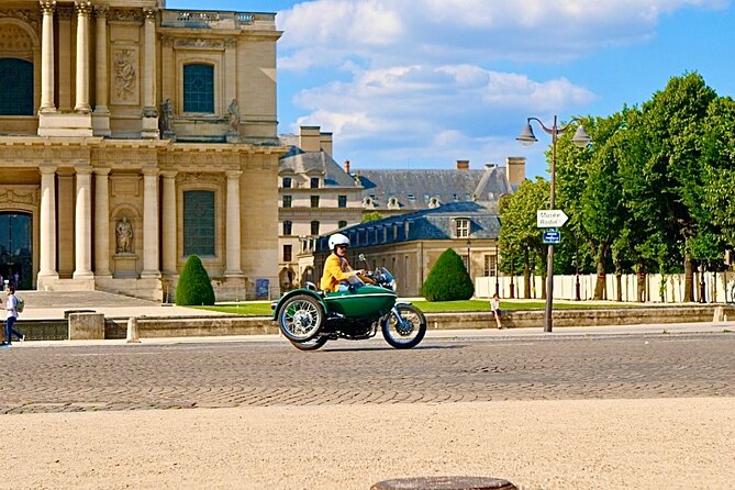 Paris: Private Vintage Sidecar Tour with Pick-Up at your Hotel - Musée Yves Saint Laurent facade and Pére-Lachaise cemetery stops