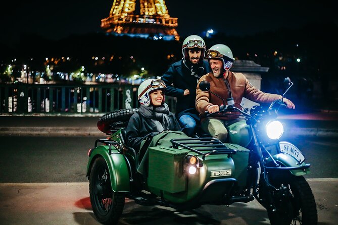 Paris Romantic & Private Tour By Night on a Sidecar Ural - Arc de Triomphe to the Eiffel Tower: the tight itinerary advantage
