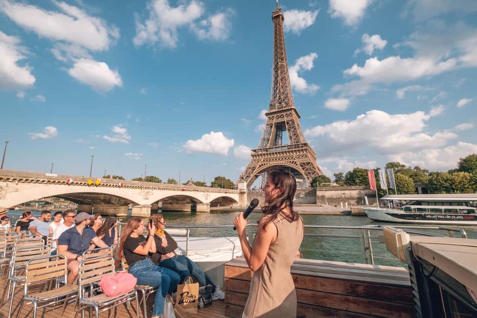 Paris: Seine River Cruise with Champagne from Eiffel Tower - Price and value: $37 for a 1-hour highlights circuit