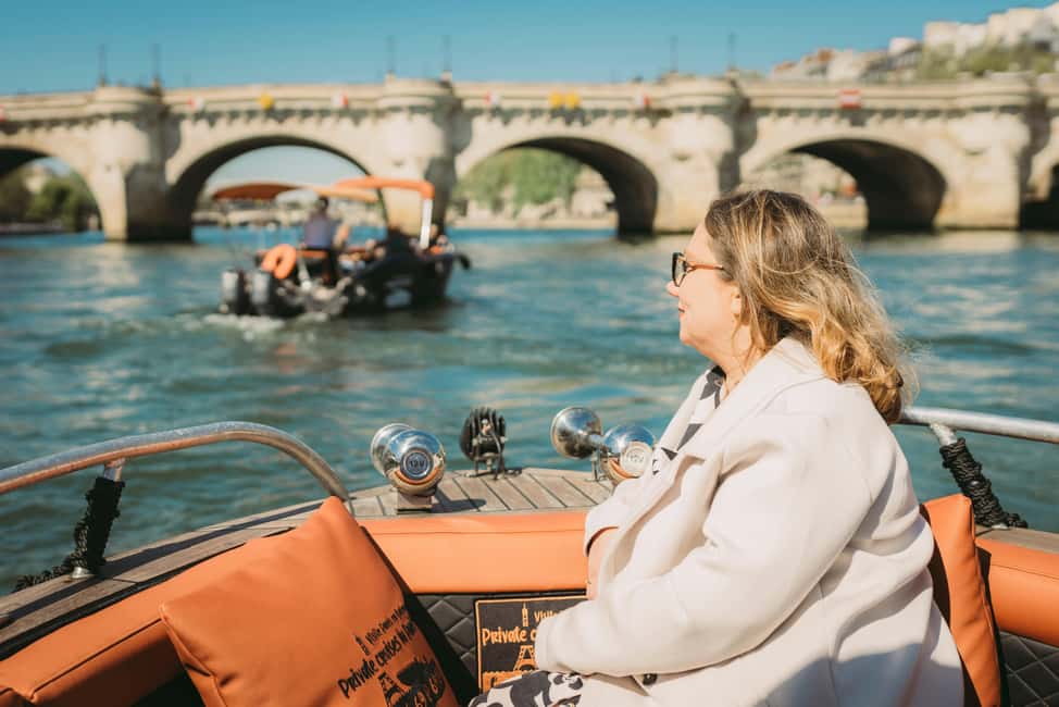 Paris: Seine River Private Cruise - Onboard vibe: Bluetooth speakers, water, BYO snacks, and the personal touches