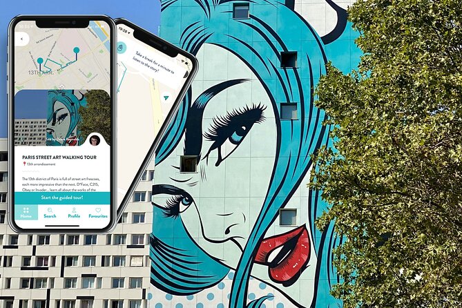 Paris Street Art, smartphone audioguided tour - Rewind smartphone audio: the guide is in your pocket, not on your heels