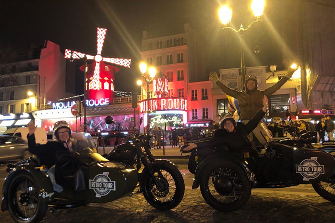 Paris Vintage Tour by Night on a Sidecar with Champagne - Palais-Royal and Galerie Vivienne: Paris in miniature, covered and cinematic