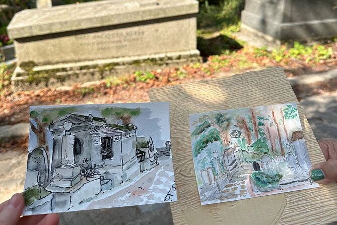 Père Lachaise Cemetery Art: Watercolor Postcard Workshop in Paris - Choosing your postcard spot: where the experience turns personal