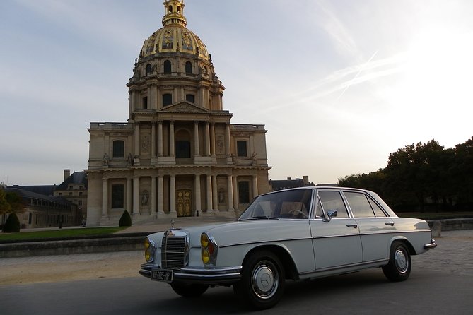 Private Paris guided Tour by classic 1970 Mercedes S Class - French Revolution and the philosophers: stories that make neighborhoods click